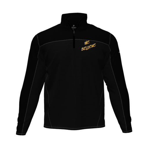 [CUS-DFW-QTRZ-PER-LSL-BLK-AS-LOGO2] Quarter Zip Pullover (Adult S, Black, Logo 2)