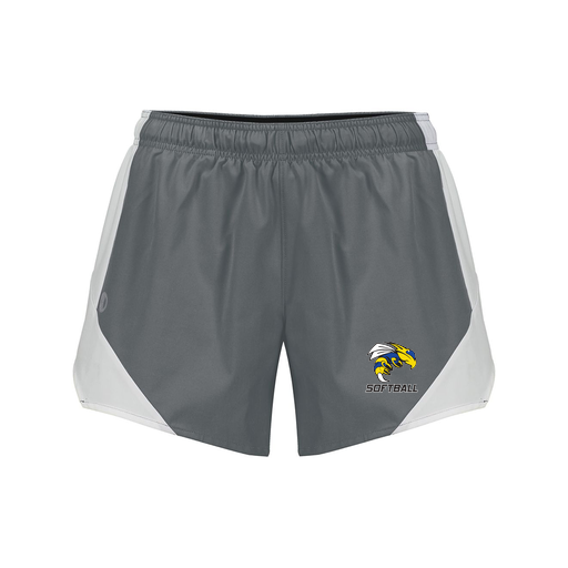 [229489.R04.S-LOGO1] Girls Olympus Shorts (Female Youth S, Gray, Logo 1)