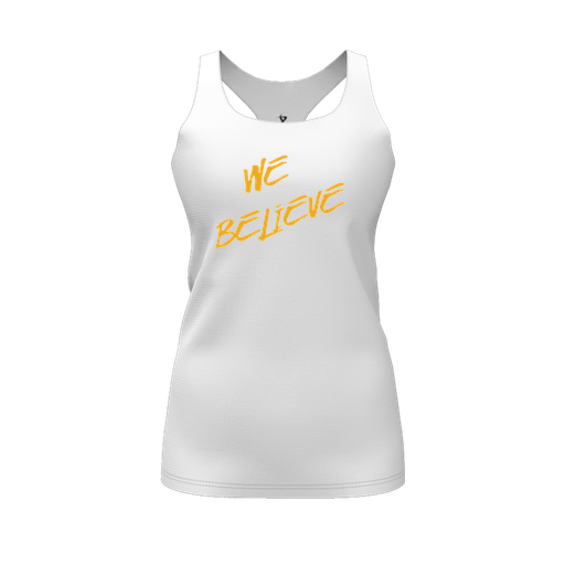 [FT0TRBWH-FYS-LOGO2] Decker Racerback Tank Top (Female Youth S, White, Logo 2)