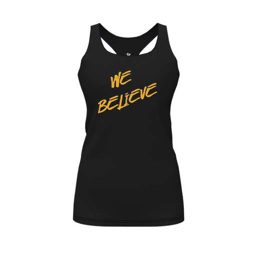 [CUS-DFW-RCBK-PER-BLK-FYS-LOGO2] Racerback Tank Top (Female Youth S, Black, Logo 2)