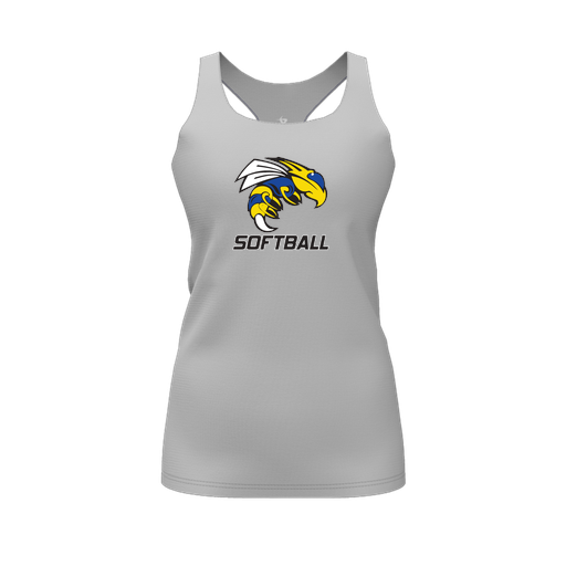 [FT0TRBGY-FYS-LOGO1] Decker Racerback Tank Top (Female Youth S, Gray, Logo 1)