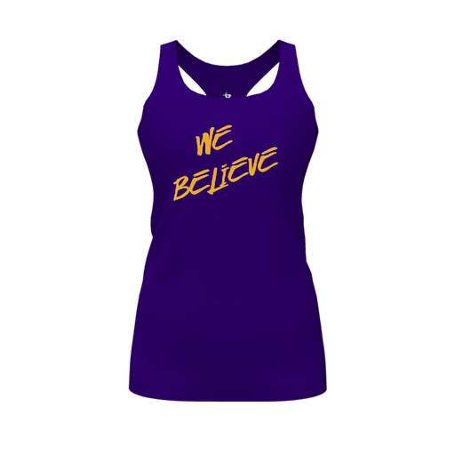 [FT0TRBPP-FYS-LOGO2] Decker Racerback Tank Top (Female Youth S, Purple, Logo 2)