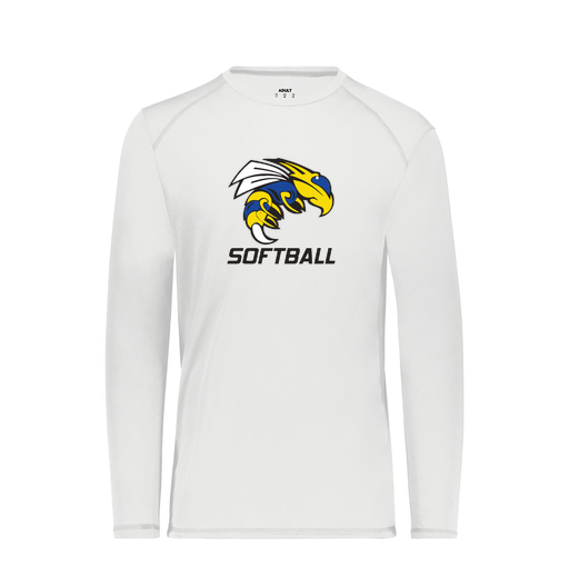 [6845.005.S-LOGO1] Men's SoftTouch Long Sleeve (Adult S, White, Logo 1)