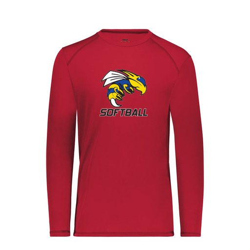 [6845.083.S-LOGO1] Men's SoftTouch Long Sleeve (Adult S, Red, Logo 1)