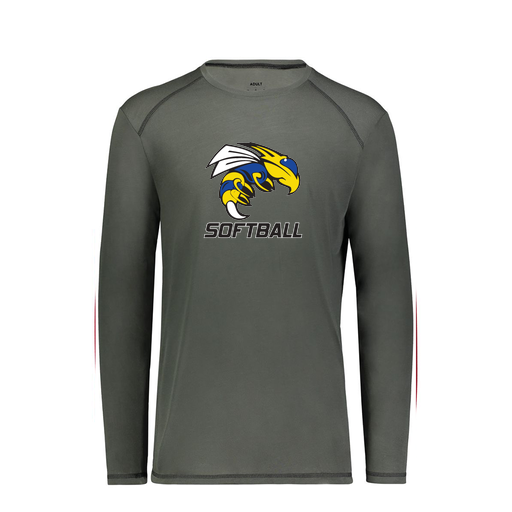 [6846.98D.S-LOGO1] Youth SoftTouch Long Sleeve (Youth S, Gray, Logo 1)