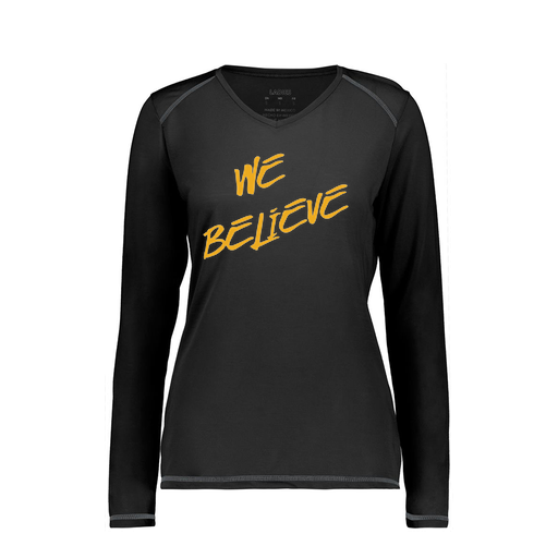 [6847.080.XS-LOGO2] Women's SoftTouch Long Sleeve (Female Adult XS, Black, Logo 2)