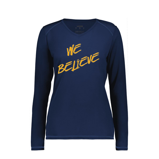 [6847.065.XS-LOGO2] Women's SoftTouch Long Sleeve (Female Adult XS, Navy, Logo 2)