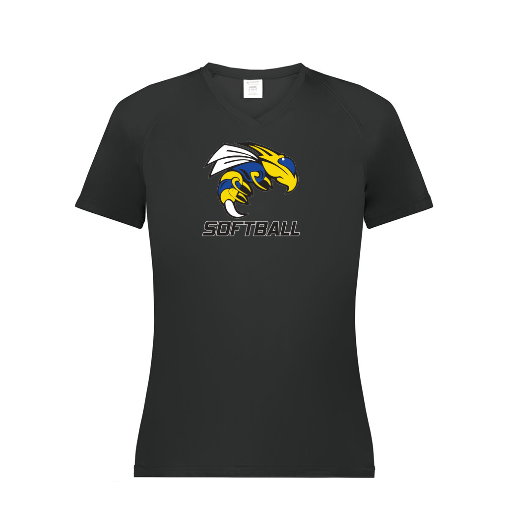 Ladies Smooth Sport V-Neck T-Shirt