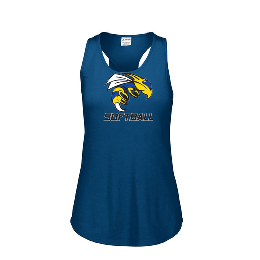 [3078.U22.S-LOGO1] Ladies Tri Blend Tank Top (Female Adult S, Navy, Logo 1)