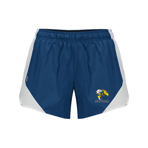 [229489.H03.S-LOGO1] Girls Olympus Shorts (Female Youth S, Navy, Logo 1)