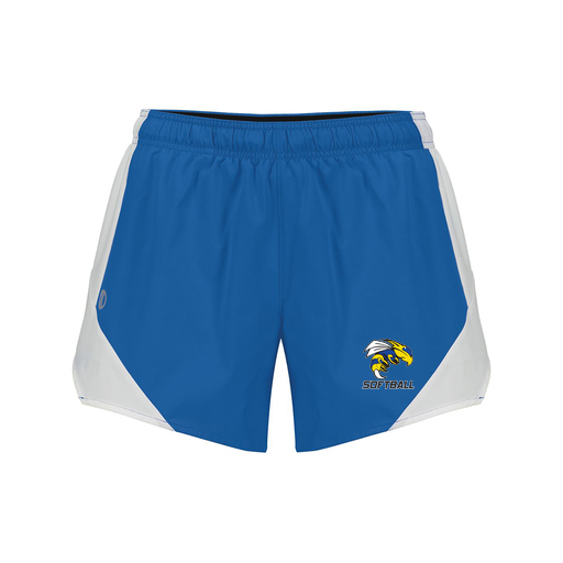 [229489.H02.S-LOGO1] Girls Olympus Shorts (Female Youth S, Royal, Logo 1)