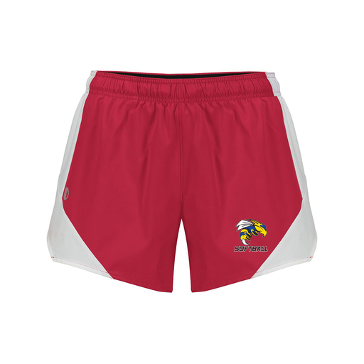 [229489.H01.S-LOGO1] Girls Olympus Shorts (Female Youth S, Red, Logo 1)
