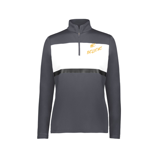 [222791.F52.XS-LOGO2] Ladies Bold 1/4 Zip Pullover (Female Adult XS, Gray, Logo 2)