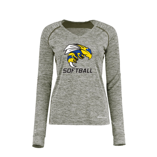 [222770.K94.XS-LOGO1] Ladies Electric Long Sleeve Shirt (Female Adult XS, Gray, Logo 1)