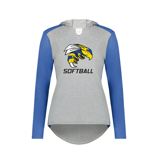 [6902.28V.XS-LOGO1] Ladies Vintage Hoodie (Female Adult XS, Royal, Logo 1)