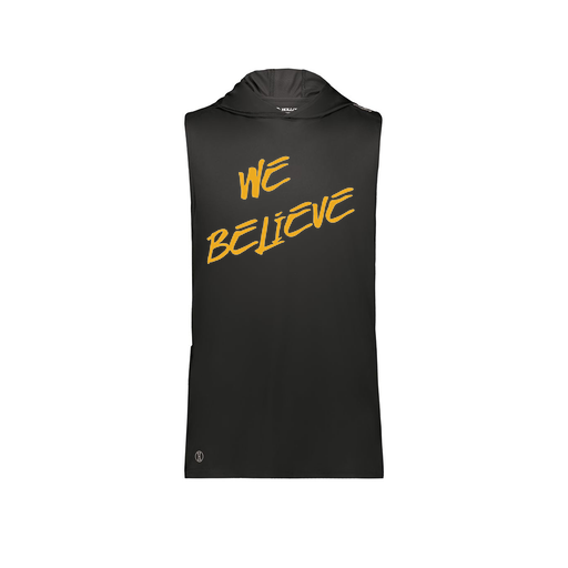 [222590.080.XS-LOGO2] Men's CoolDry Sleeveless Hoodie (Adult XS, Black, Logo 2)