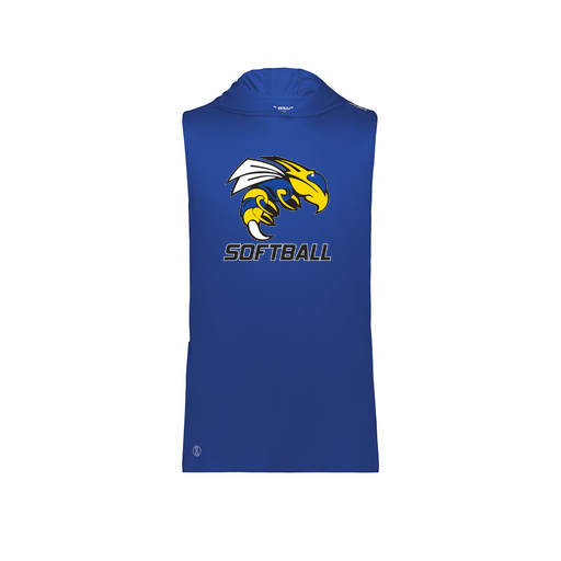 [222590.060.XS-LOGO1] Men's CoolDry Sleeveless Hoodie (Adult XS, Royal, Logo 1)