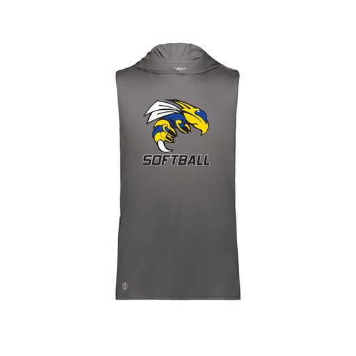 [222590.98D.XS-LOGO1] Men's CoolDry Sleeveless Hoodie (Adult XS, Gray, Logo 1)