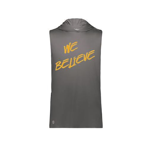 [222590.98D.XS-LOGO2] Men's CoolDry Sleeveless Hoodie (Adult XS, Gray, Logo 2)