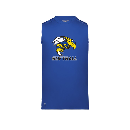 [222593.060.S-LOGO1] Men's CoolDry TankTop (Adult S, Royal, Logo 1)