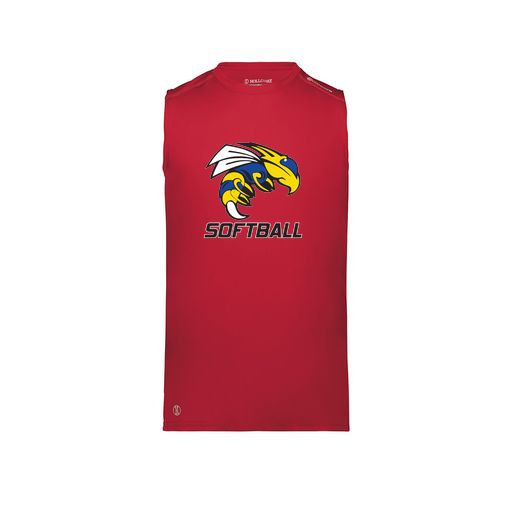 [222593.083.S-LOGO1] Men's CoolDry TankTop (Adult S, Red, Logo 1)