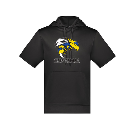 [6871.080.S-LOGO1] Men's Dri Fit Short Sleeve Hoodie (Adult S, Black, Logo 1)