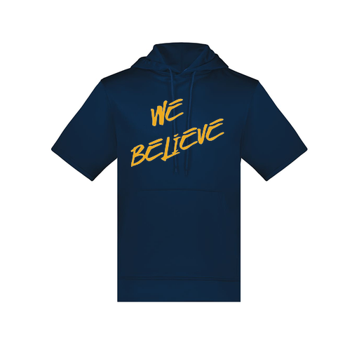 [6871.065.S-LOGO2] Men's Dri Fit Short Sleeve Hoodie (Adult S, Navy, Logo 2)