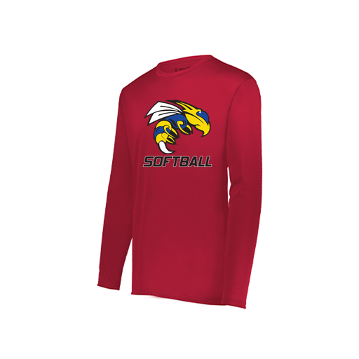 [222822.083.XS-LOGO1] Men's LS Smooth Sport Shirt (Adult XS, Red, Logo 1)