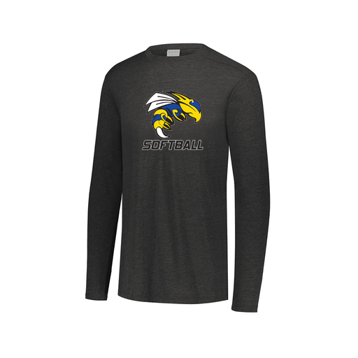 [FTLCUBBK-AXS-LOGO1] Decker Men's Tri-Blend T-Shirt - Long Sleeve (Adult XS, Black, Logo 1)