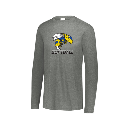 [FTLCUBGY-AXS-LOGO1] Decker Men's Tri-Blend T-Shirt - Long Sleeve (Adult XS, Gray, Logo 1)