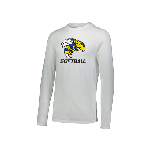 [3076.005.S-LOGO1] Youth LS Ultra-blend T-Shirt (Youth S, White, Logo 1)