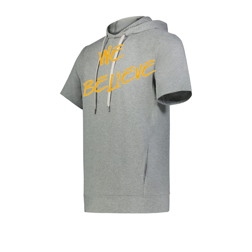 [222605-SIL-YS-LOGO2] YOUTH VENTURA SOFT KNIT SHORT SLEEVE HOODIE (Youth S, Silver, Logo 2)