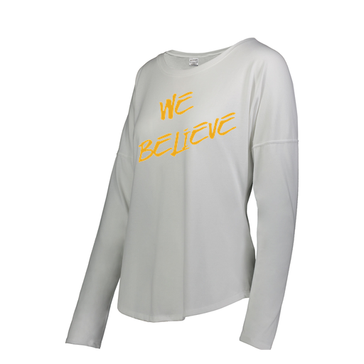 [FTLCUBWH-FAS-LOGO2] Decker Women's Tri-Blend T-Shirt - Long Sleeve (Female Adult S, White, Logo 2)