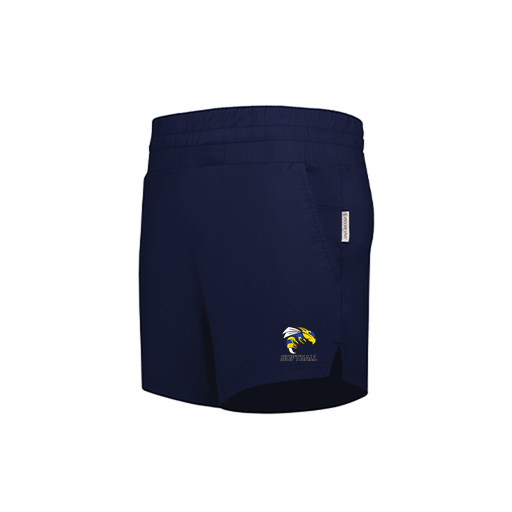 [223704.065.XS-LOGO1] LADIES VENTURA SOFT KNIT SHORTS (Female Adult XS, Navy, Logo 1)